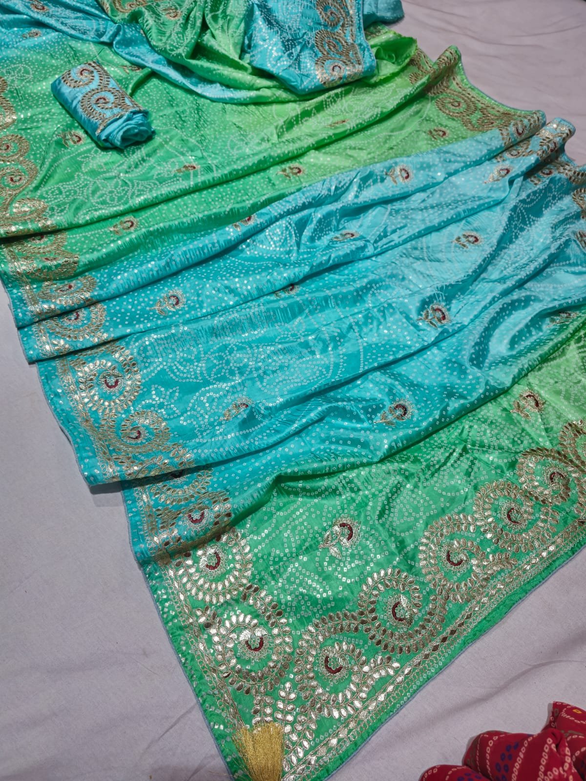 Modal Gajji Silk Saree With Gota Patti image 2