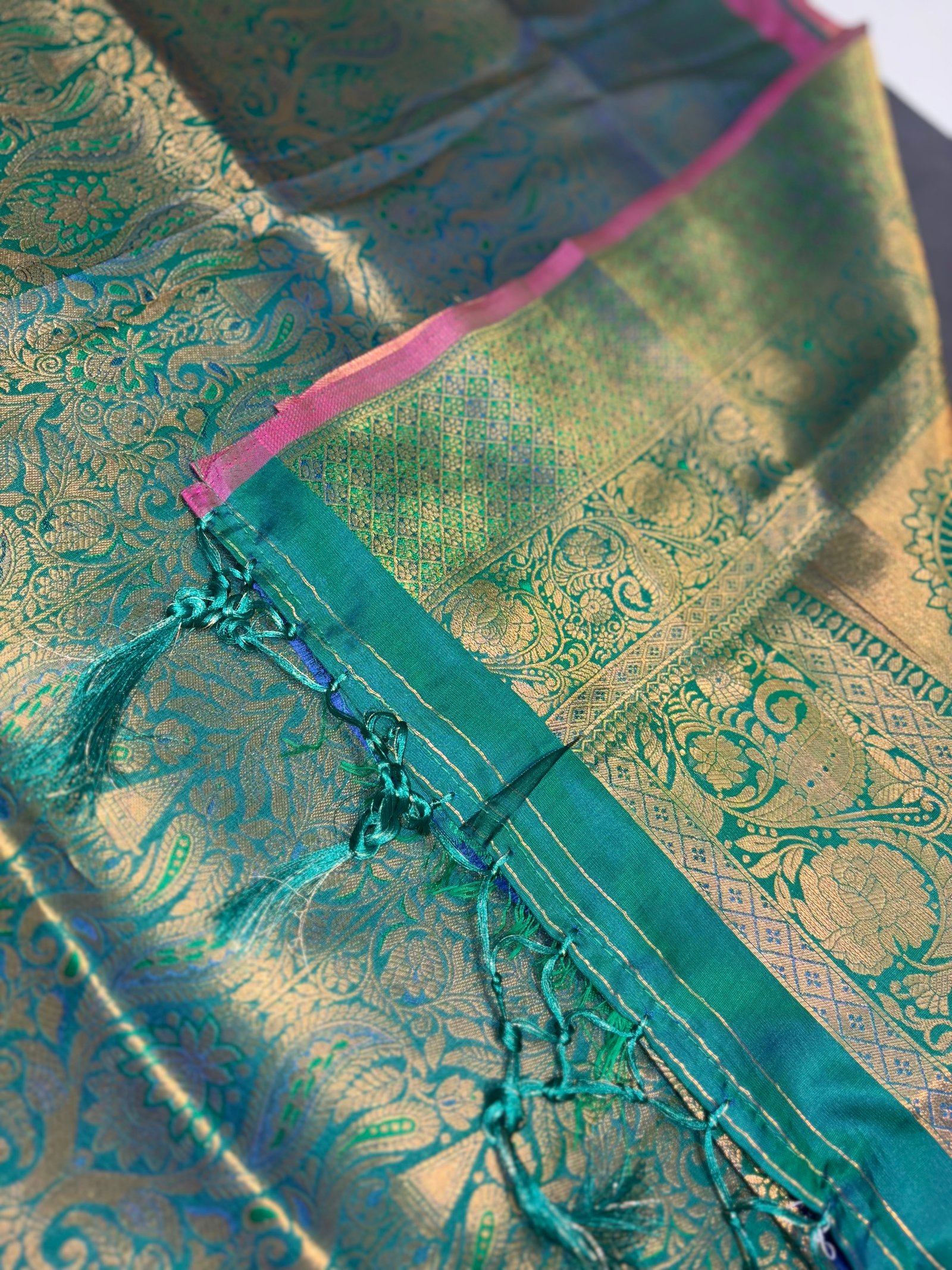 Bridal kanjivaram Semi SIlk Saree image 29