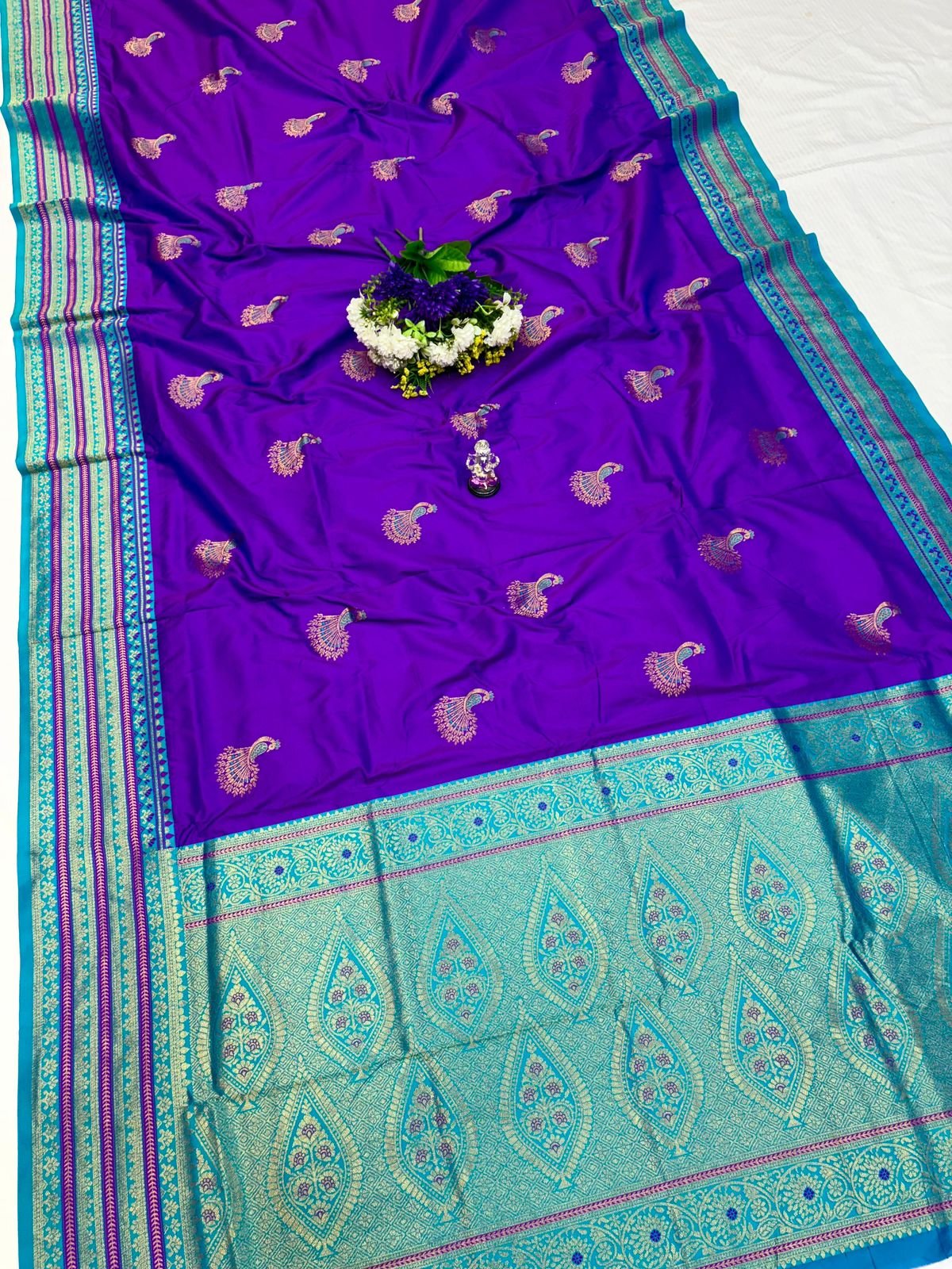 Rashmika Peacock Paithani image 14