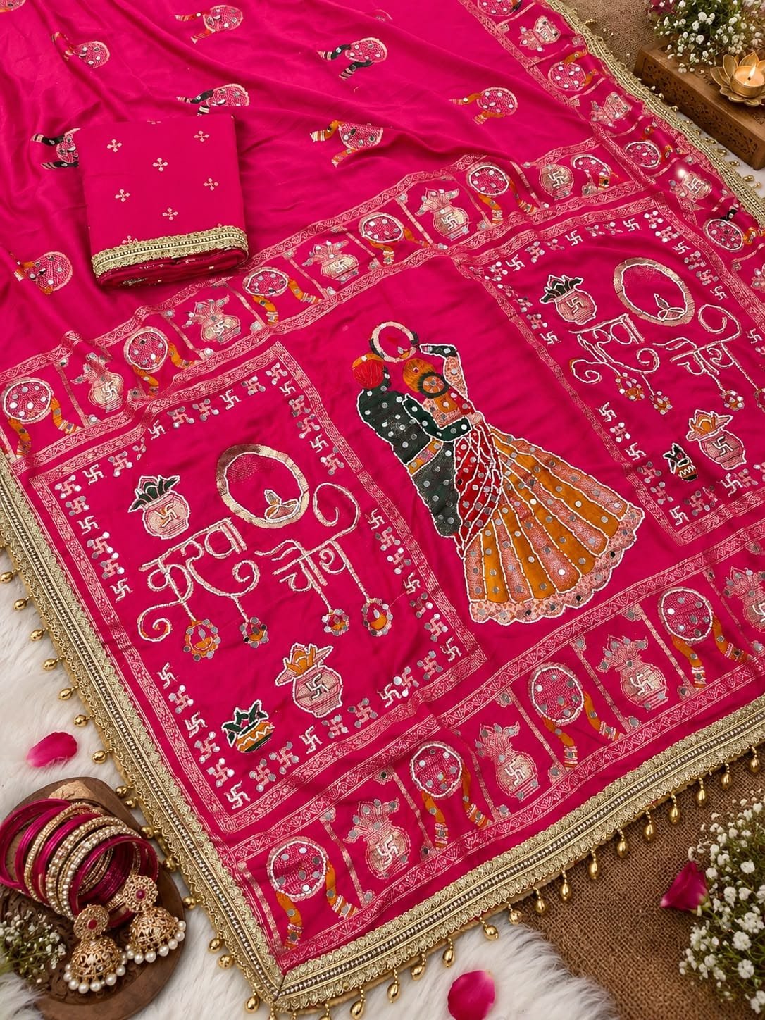 Karwachouth Special Handwork Saree image 7
