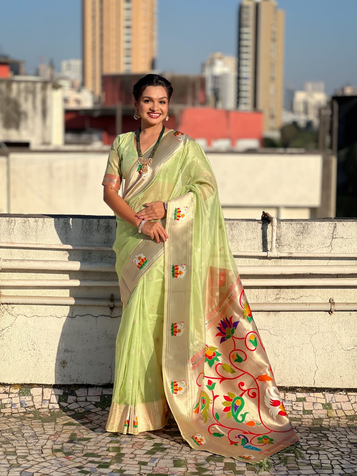 Soft Organza Sarees With Butti image 5