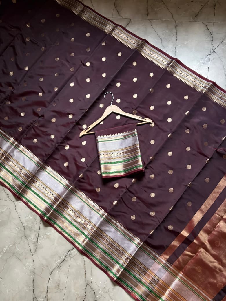 Banarasi Semi Kataan Silk Sarees image 5
