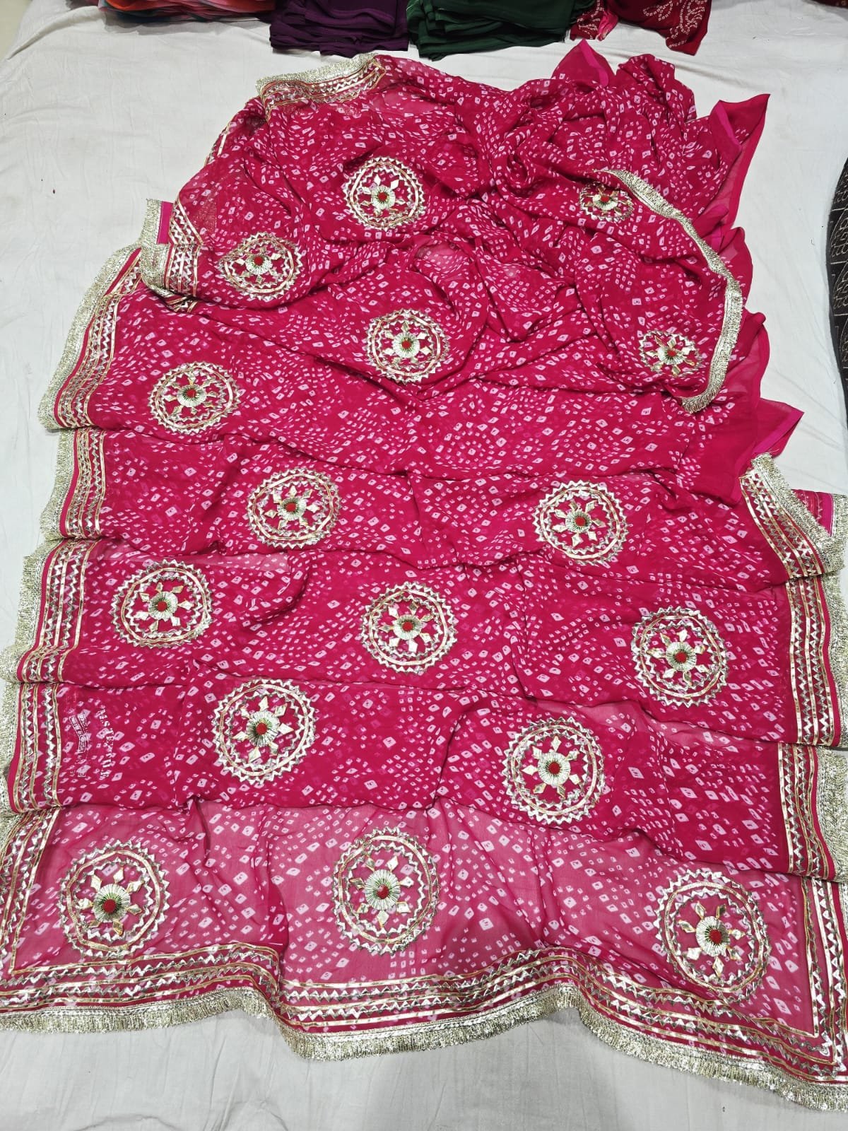 Pure Georgette Gota Patti Saree image 4