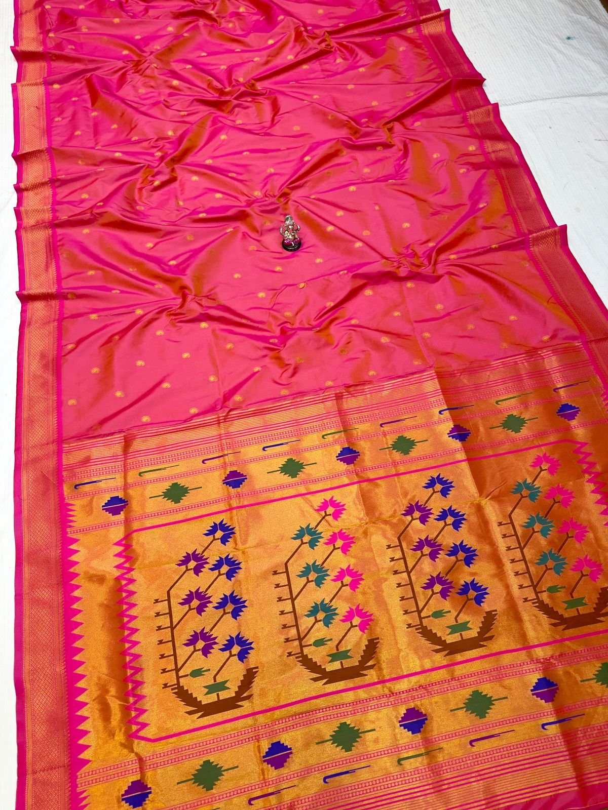 Fancy Pallu Asavali Paithani image 13