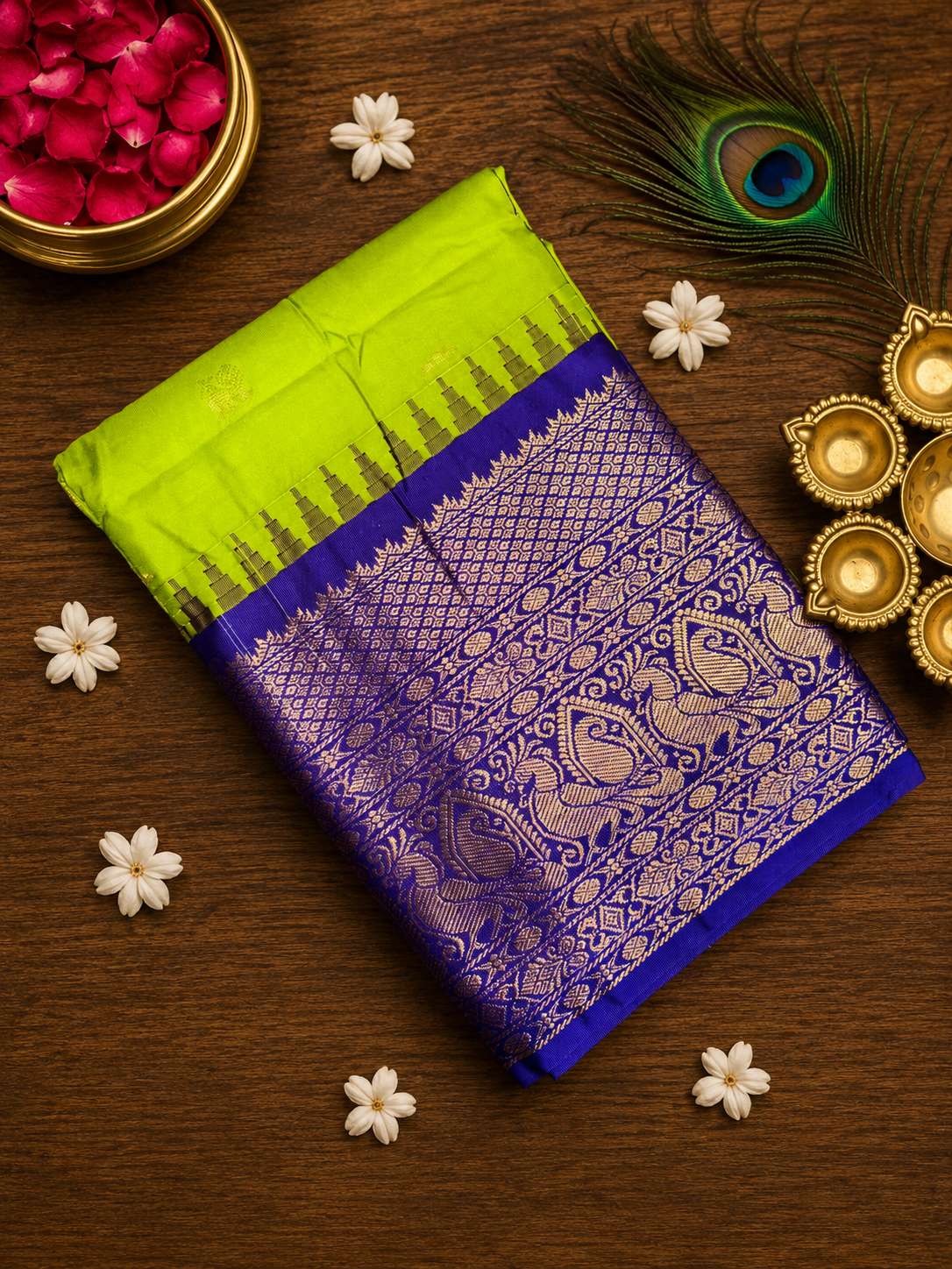 Gadwal Semi Silk Sarees image 15