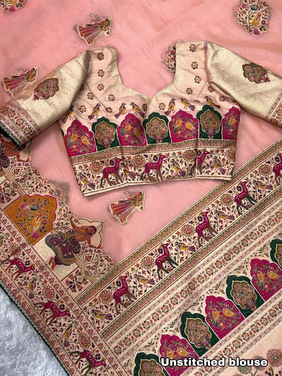 Pure organza jaquard saree image 10