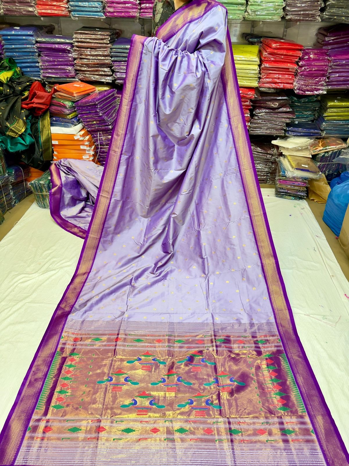 Yeola Double Pallu Semi Paithani image 16