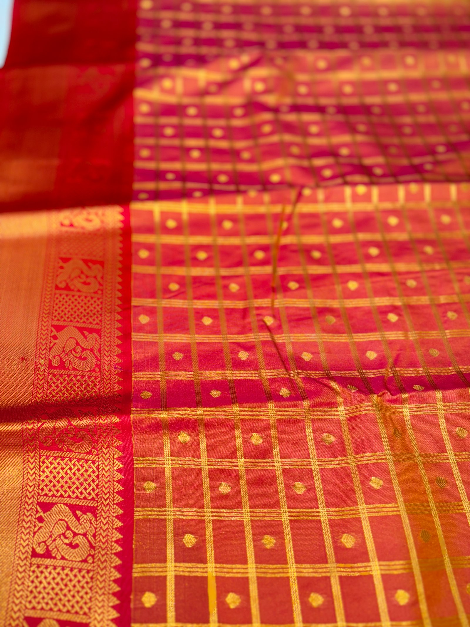 Checks and Tilak Korvai Kanchi Semi Silk Sarees image 2