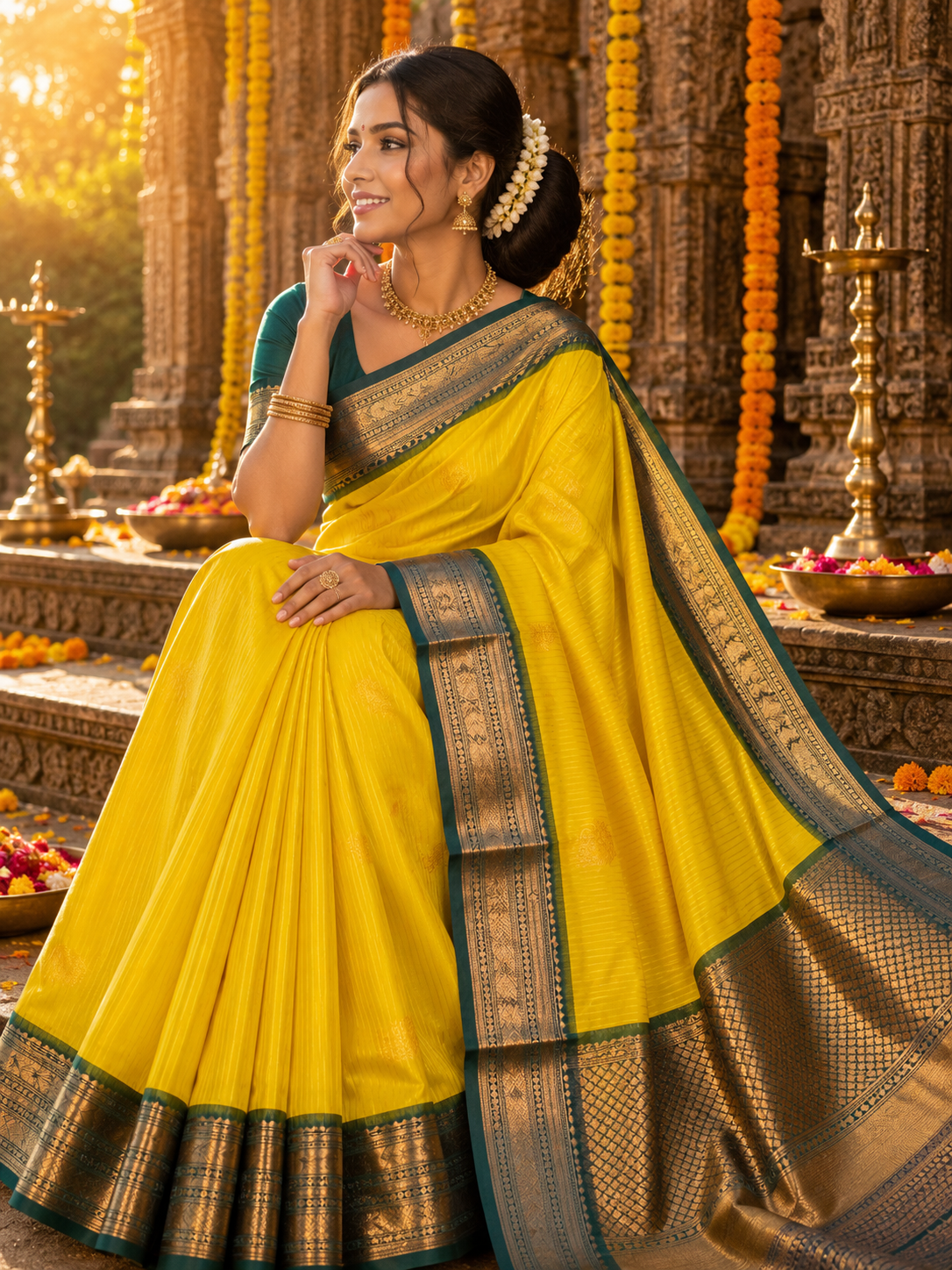 2 Korvai Kanchi Semi Silk Sarees image 15