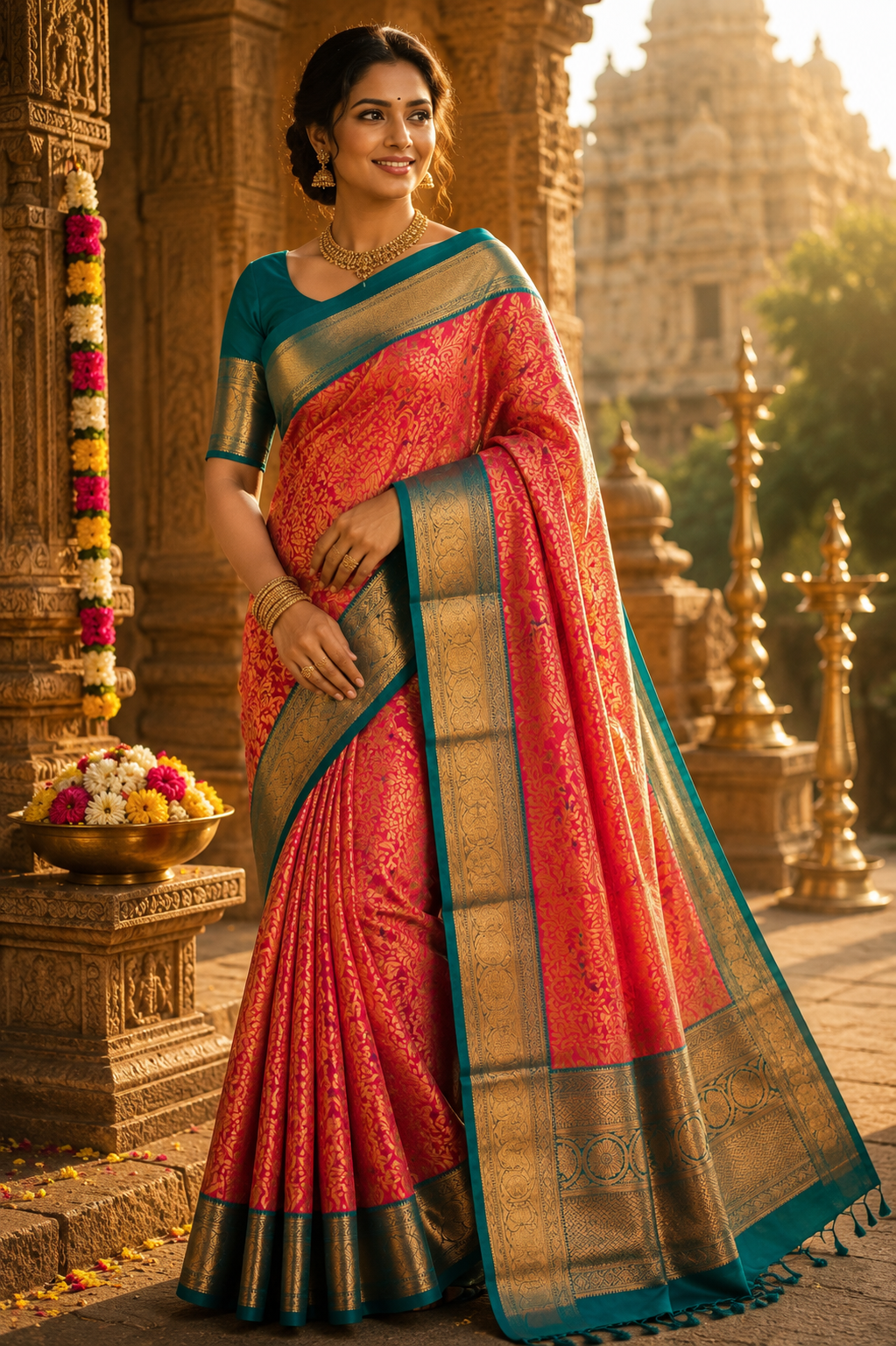 5 Korvai Kanchi Semi Silk Sarees image 11
