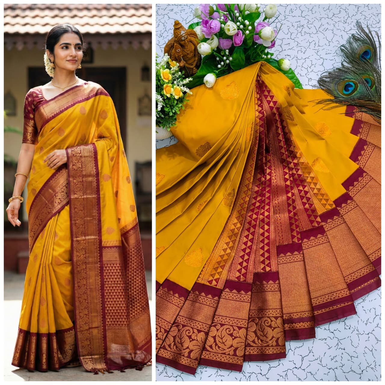 Korvai Kottanji Tana Semi Silk Saree image 13