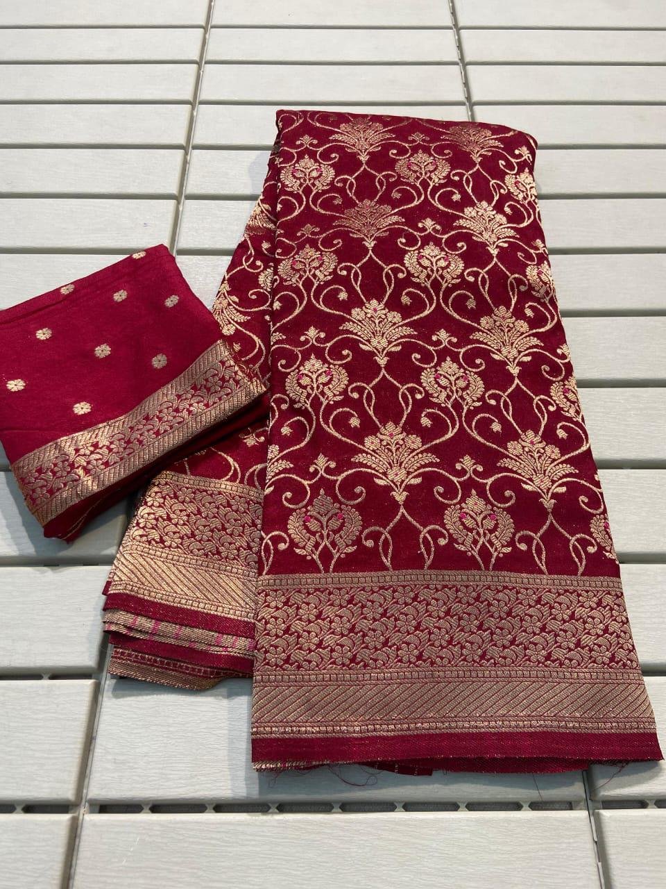 Pure Crepe Khaddi Silk Saree image 4