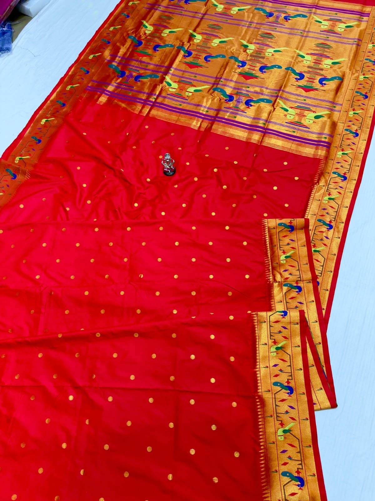 Mor Popat Brocade Paithani image 17