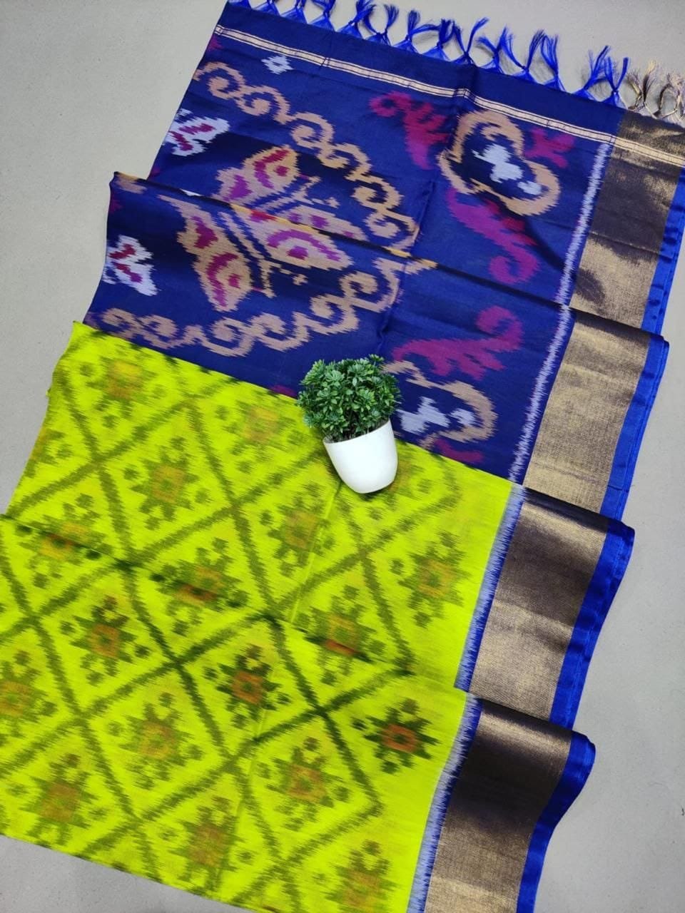 Single Ikkat Sico Cotton Sarees image 17