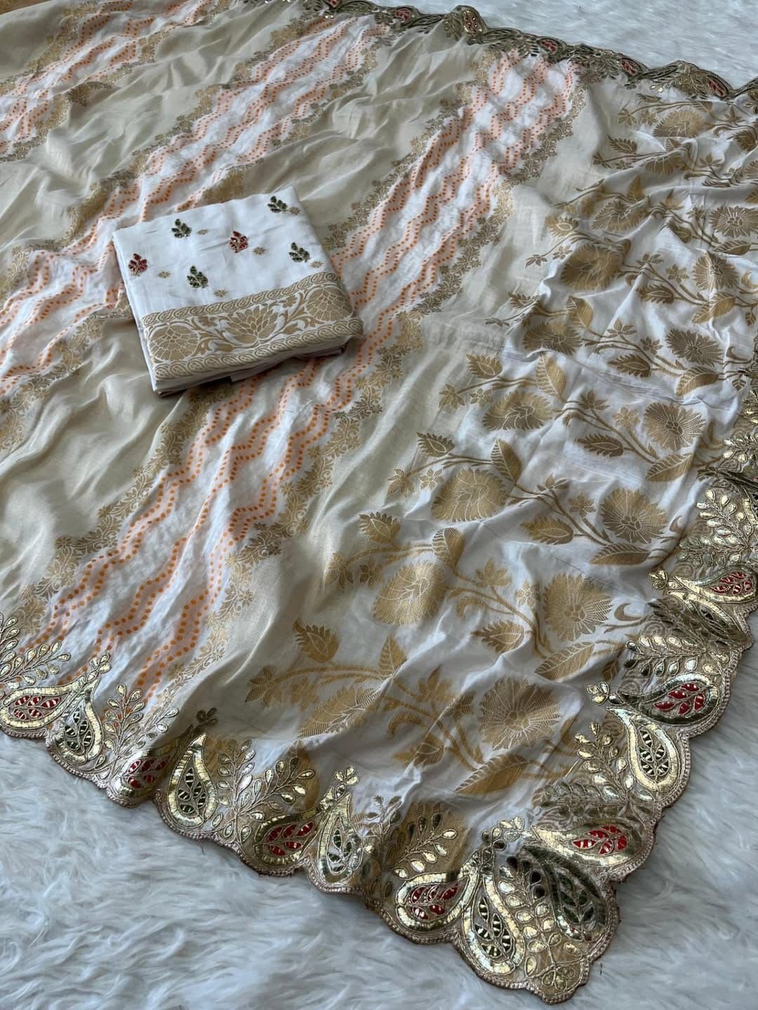 Tissue Russian Silk Saree image 3