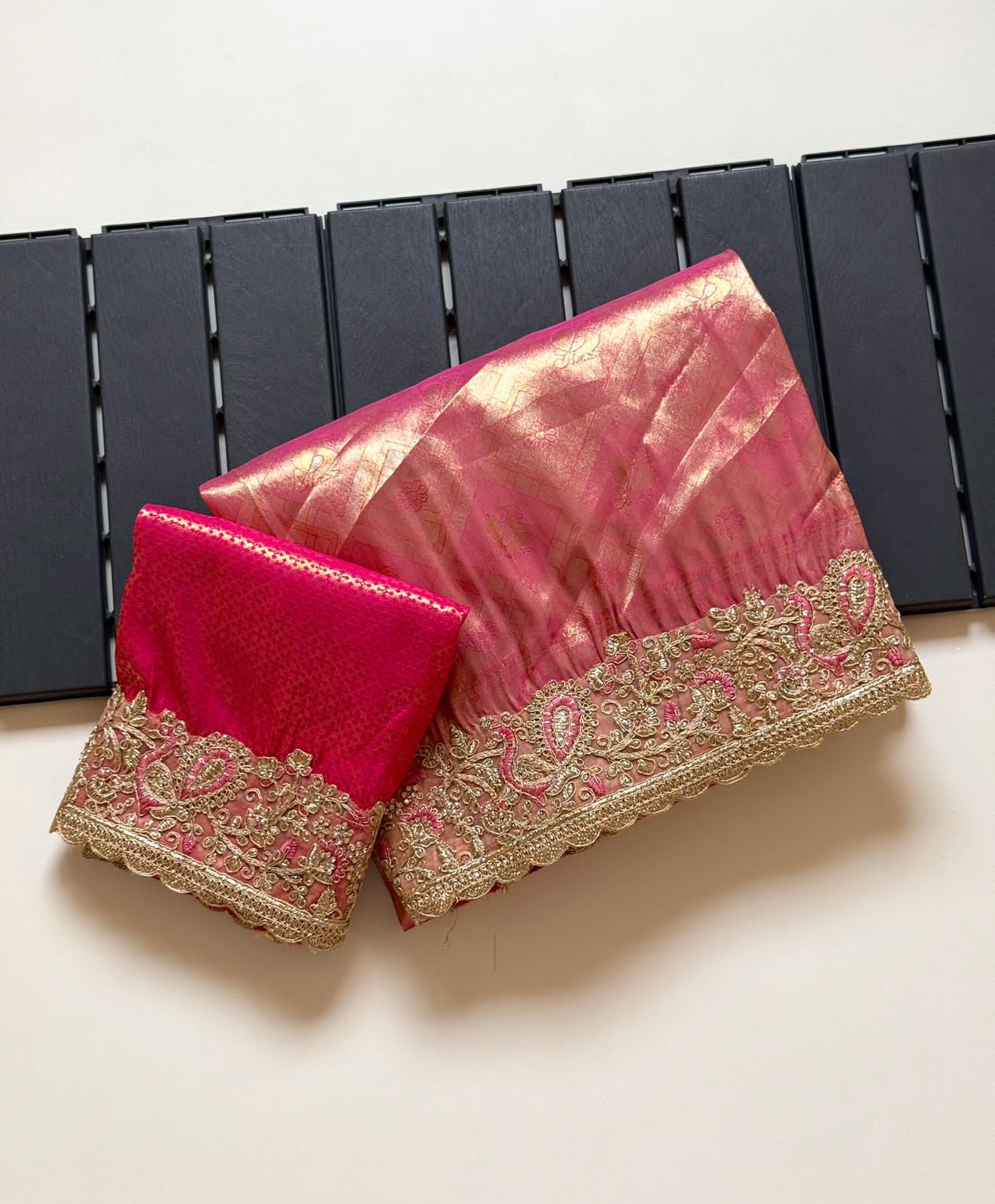 Soft Silk Saree With Self Jaquard Weaving image 2