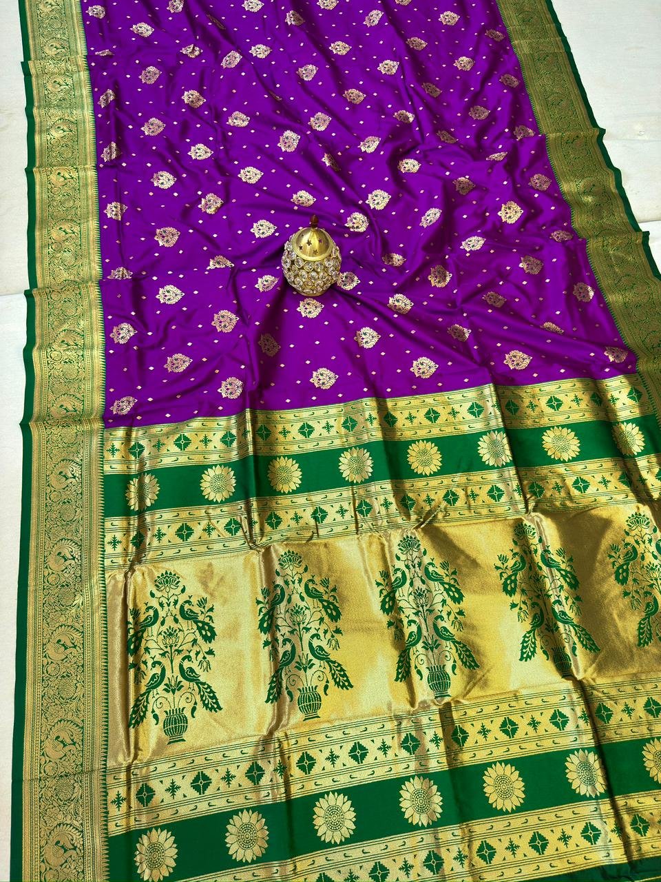 Peacock Kanjivaram Paithani image 3