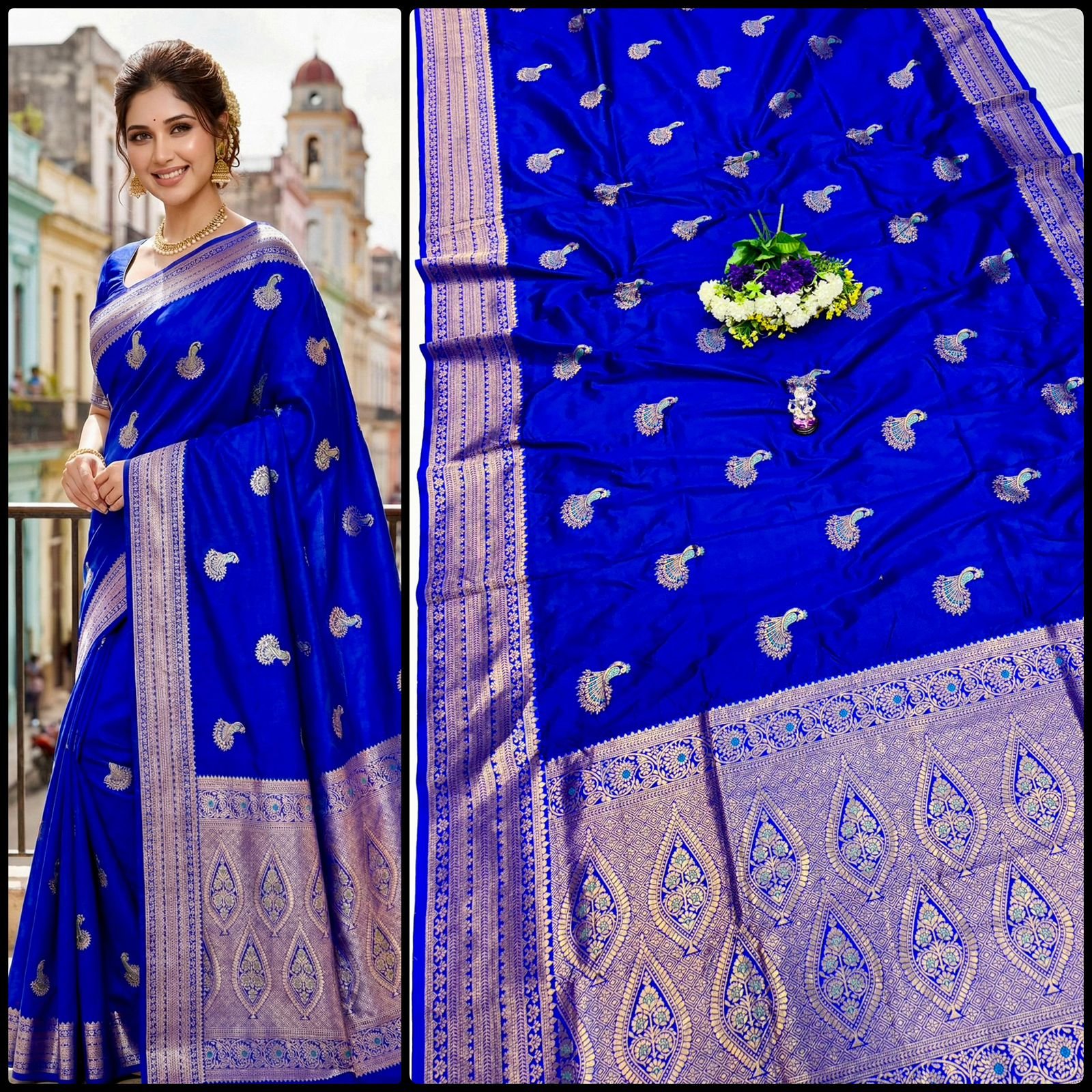 Rashmika Peacock Paithani image 13