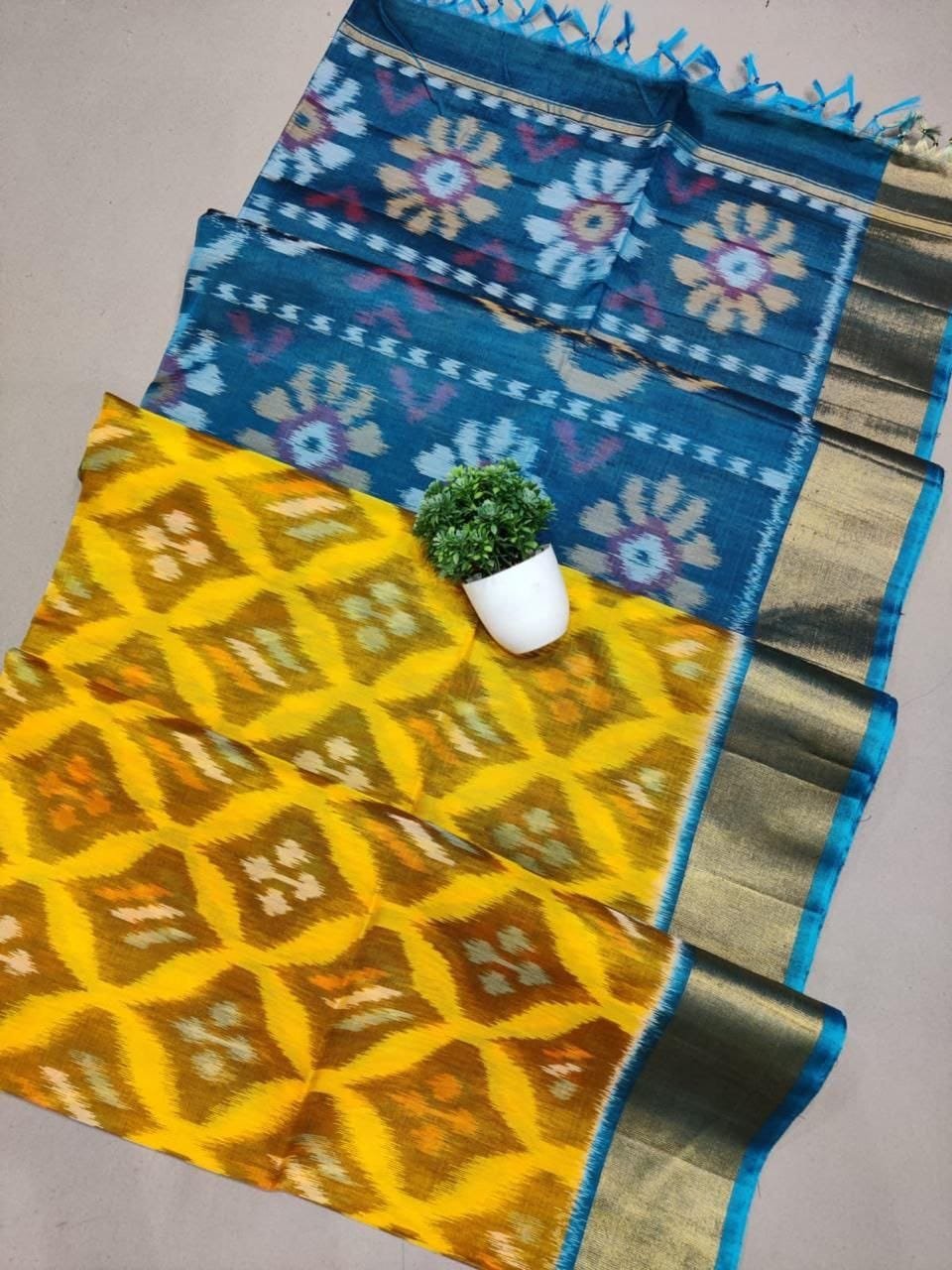 Single Ikkat Sico Cotton Sarees image 15