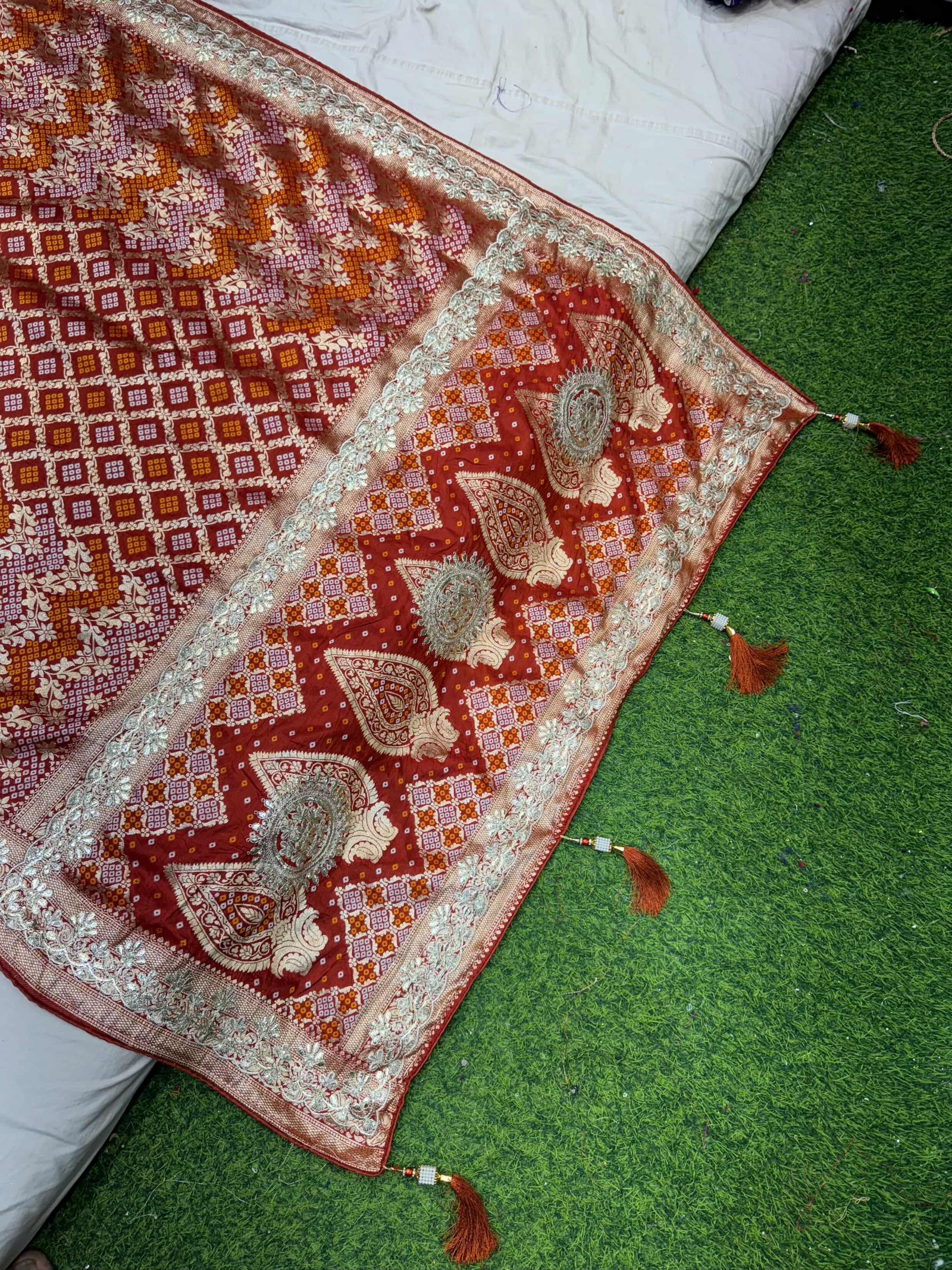 Premium Banarasi Dola Gharchola With Gotapatti Pallu image 6