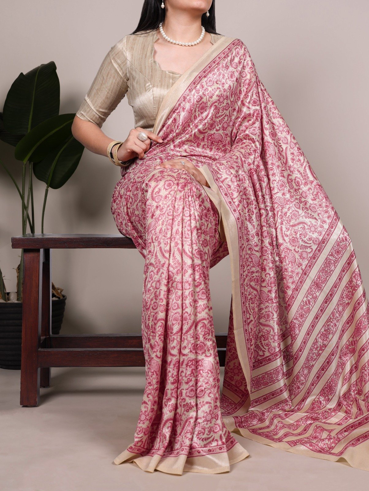 Tussar silk saree image 7