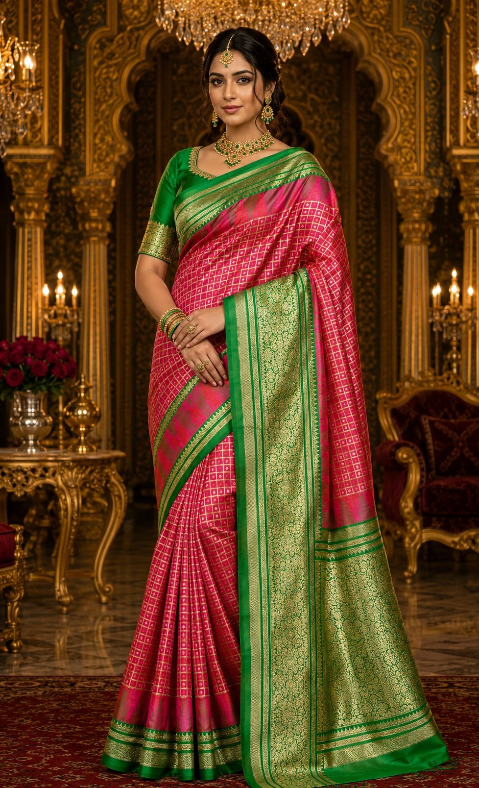 Bridal Semi Gadwal Sarees image 13