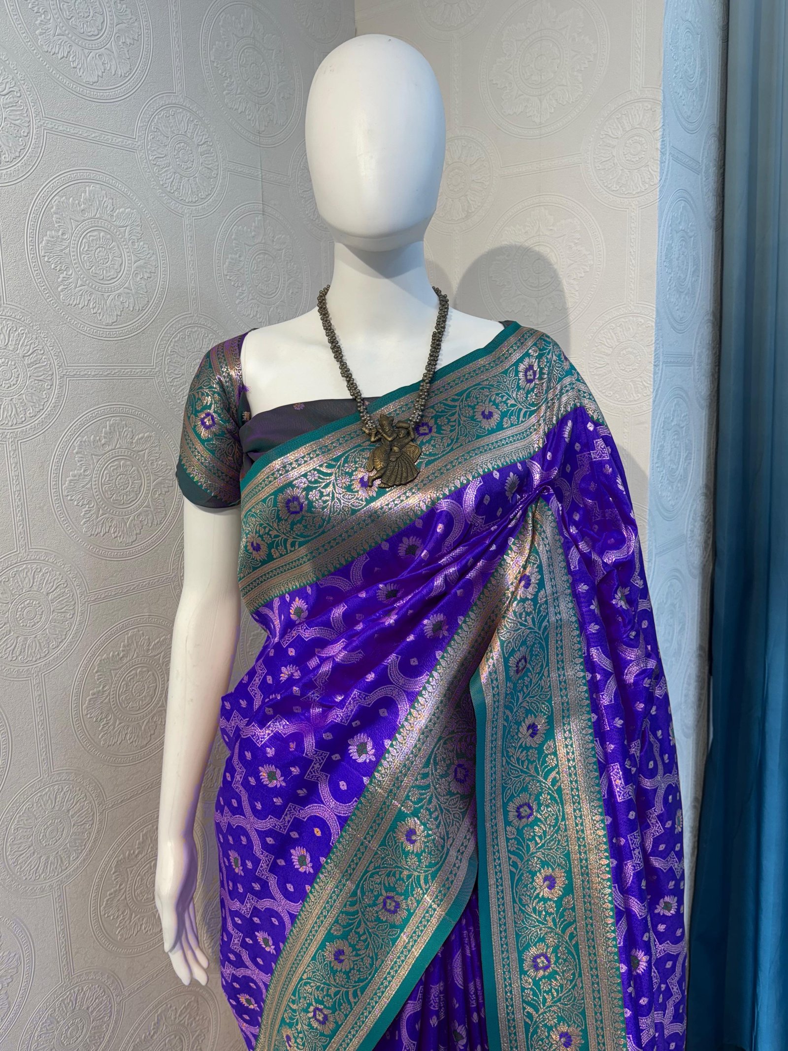 SOFT BANARASI SILK SAREE image 11
