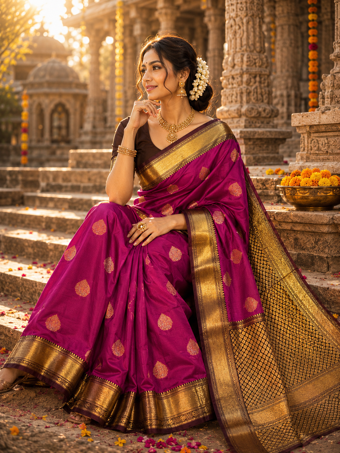 Pure Silk Mix Super Soft Kanchi Semi Silk Sarees image 3