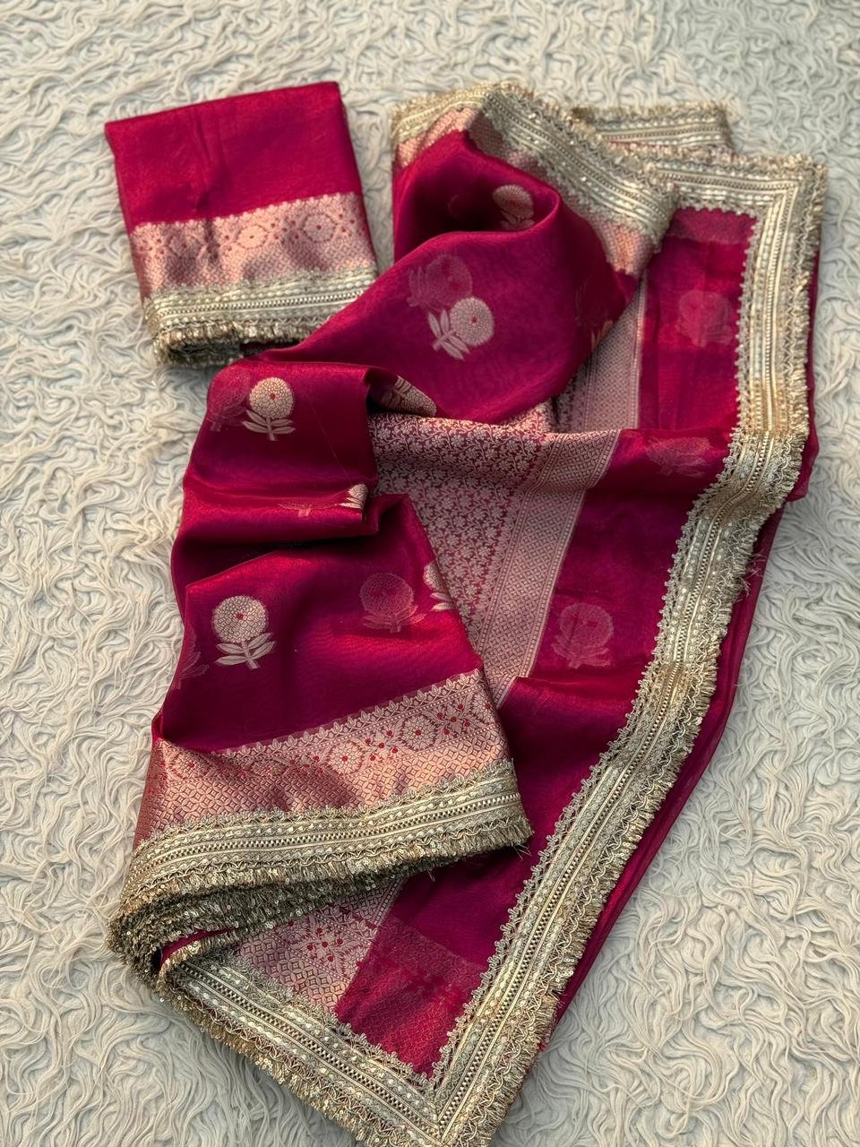 BANARASI TISSUE SILK SAREE image 8