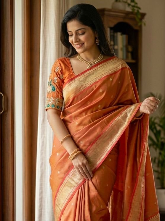 Aari Work Kalanjali Paithani image 6