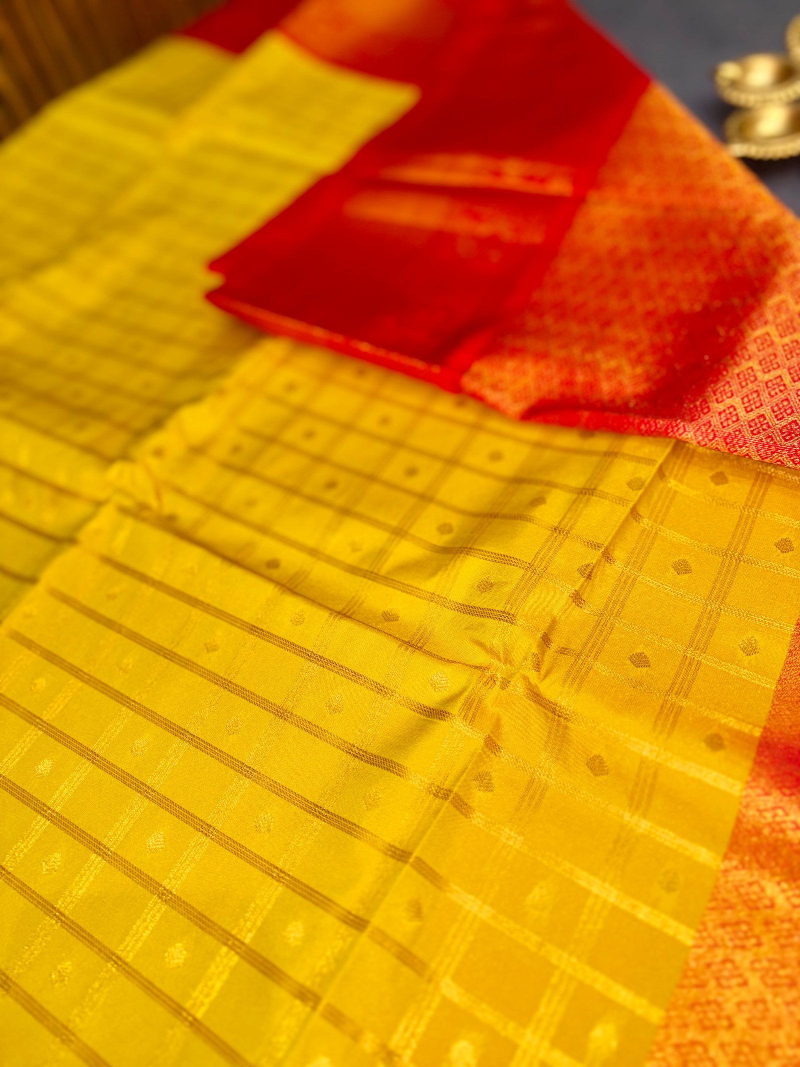 Checks and Tilak Korvai Kanchi Semi Silk Sarees image 18