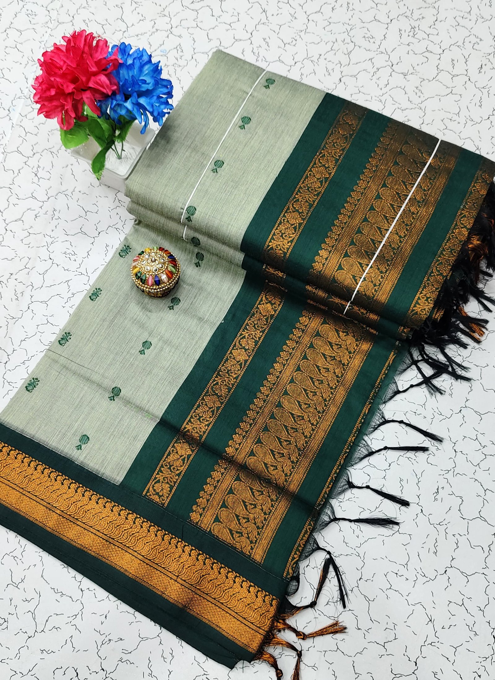 Kalyani Cotton Saree ( BUTTA) image 9