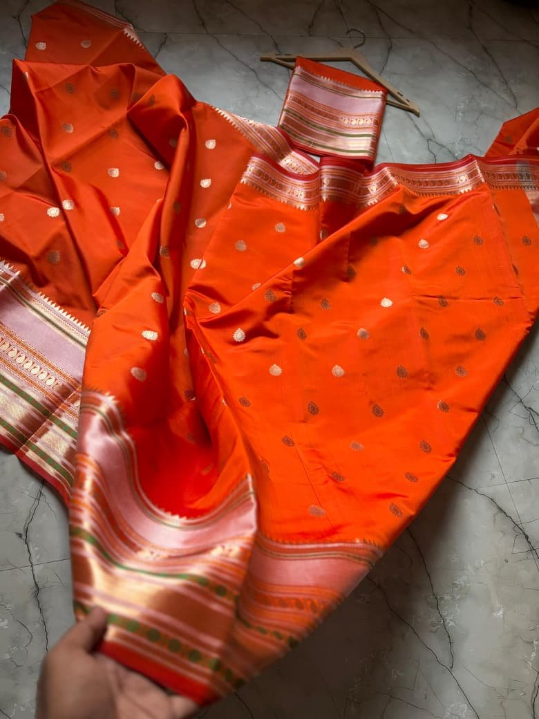 Banarasi Semi Kataan Silk Sarees image 10