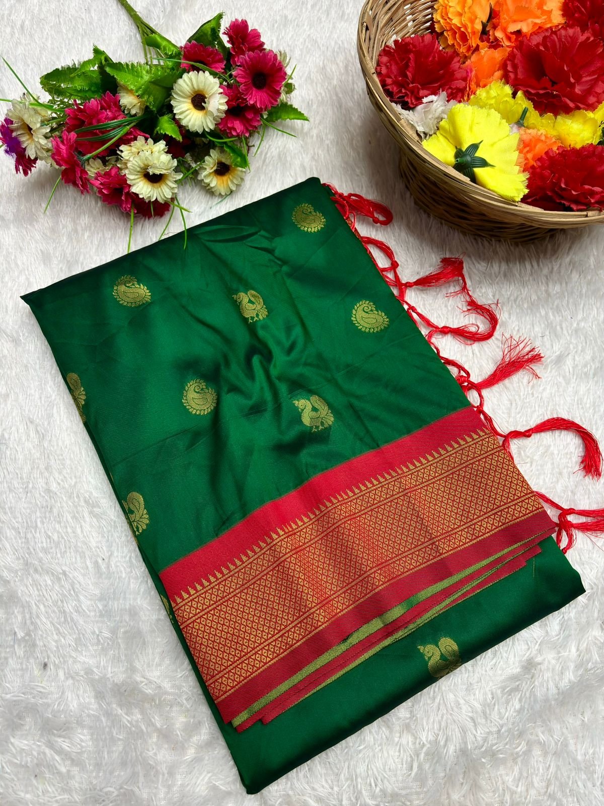 Mango Kadiyal Paithani image 2