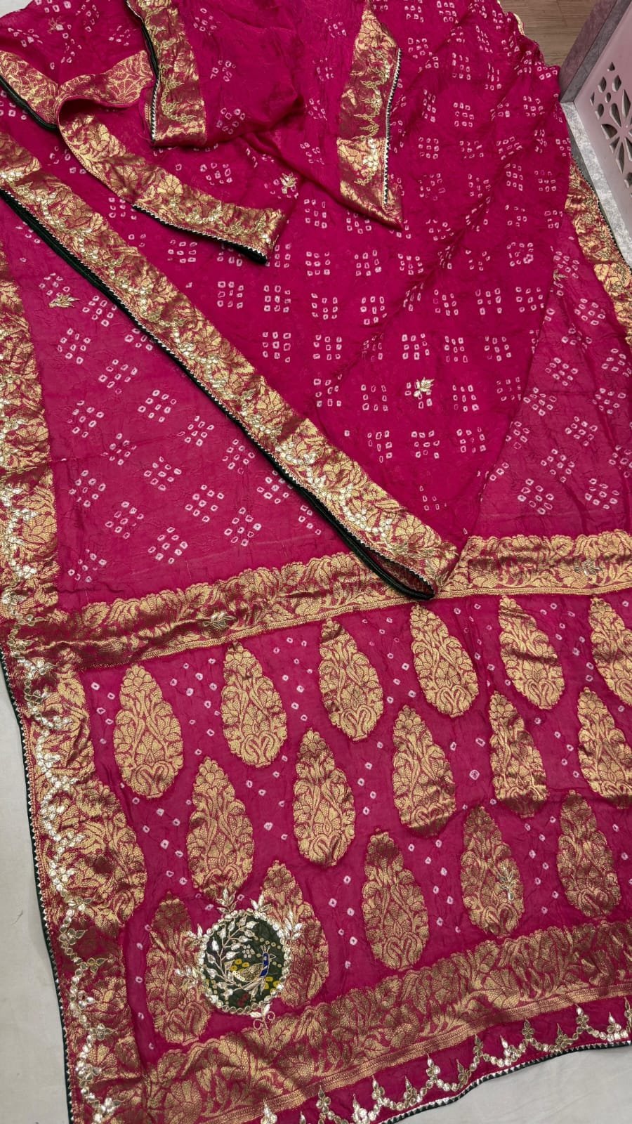 Pure HO Silk Handloom Silk Pure Bandhej Silk image 8