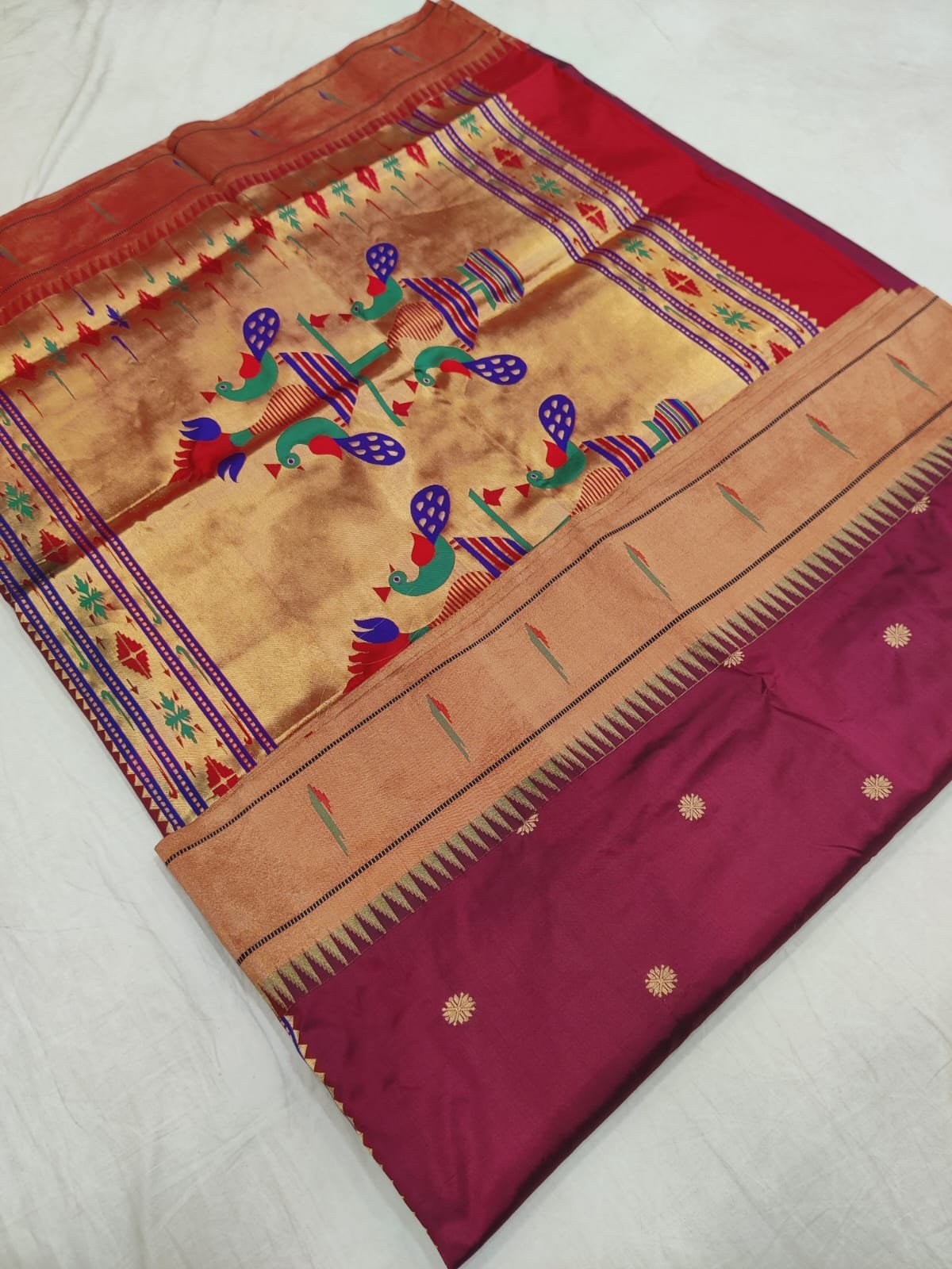 Muniya Paithani Pure Silk