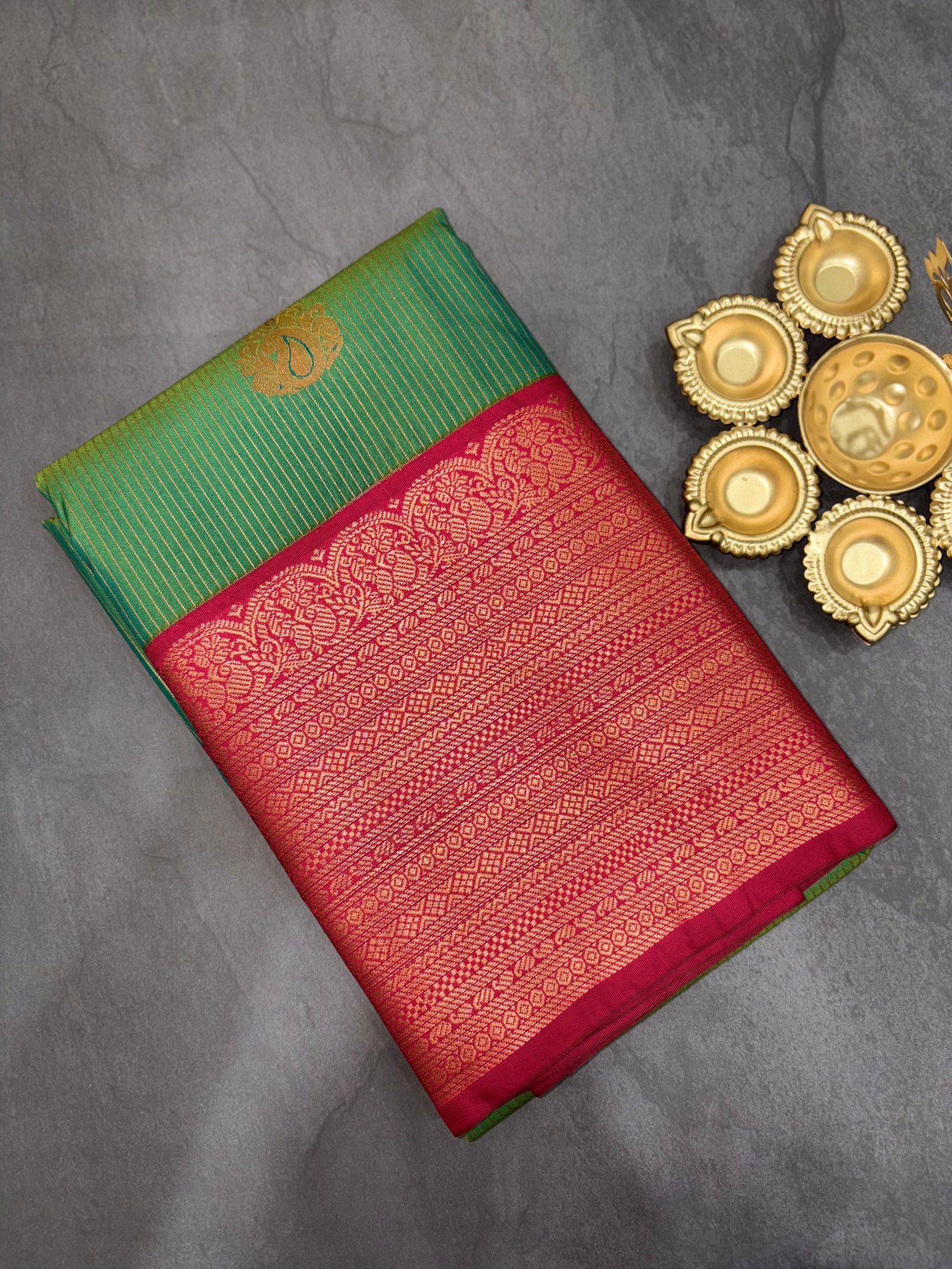 6 Korvai Kanchi Semi Silk Sarees image 9