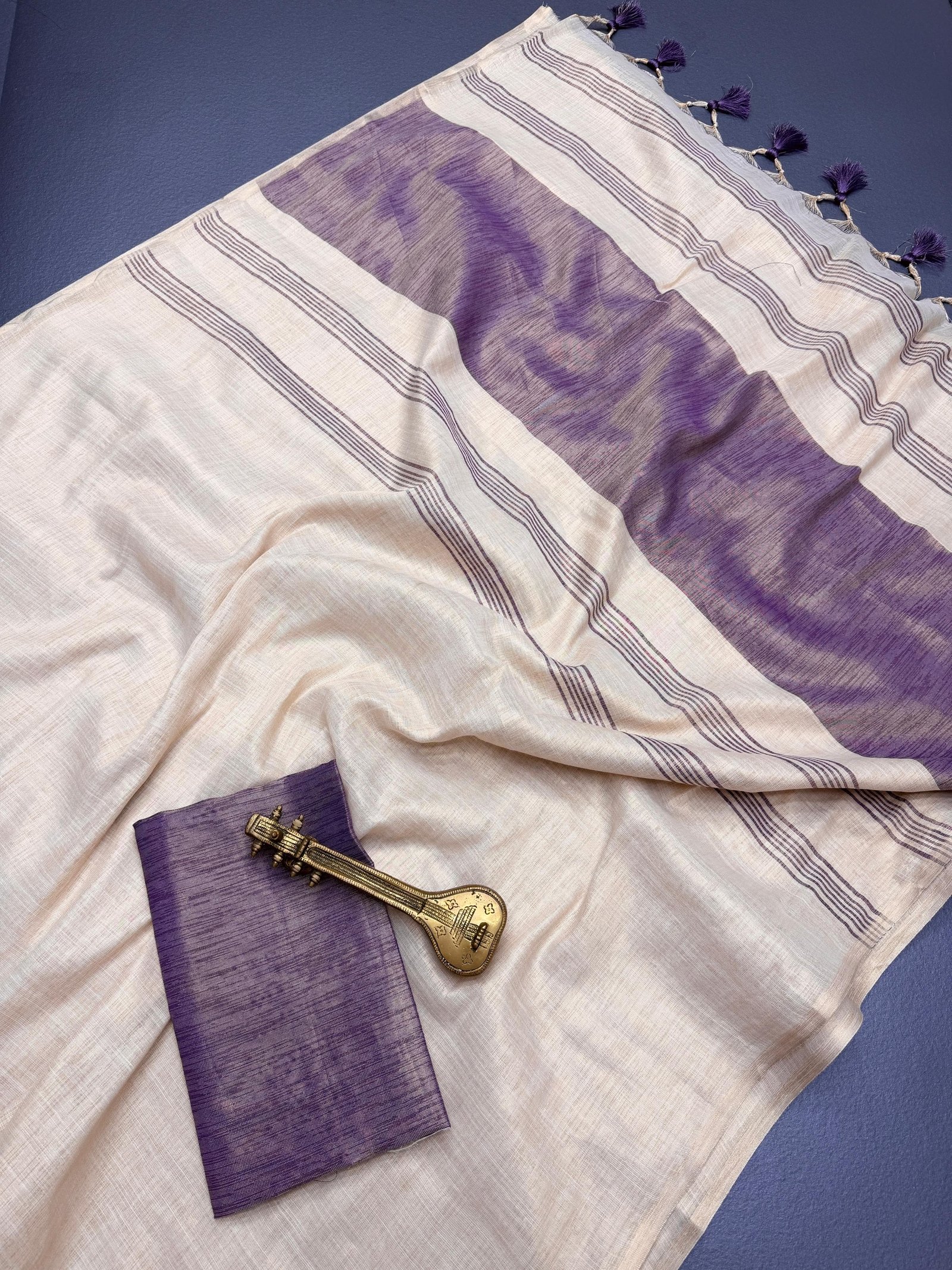 Pure Mysore Silk Soft Linen Saree image 15
