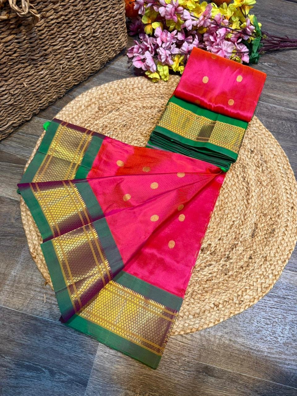 Kalanjali Maharani Paithani Pure Silk image 36