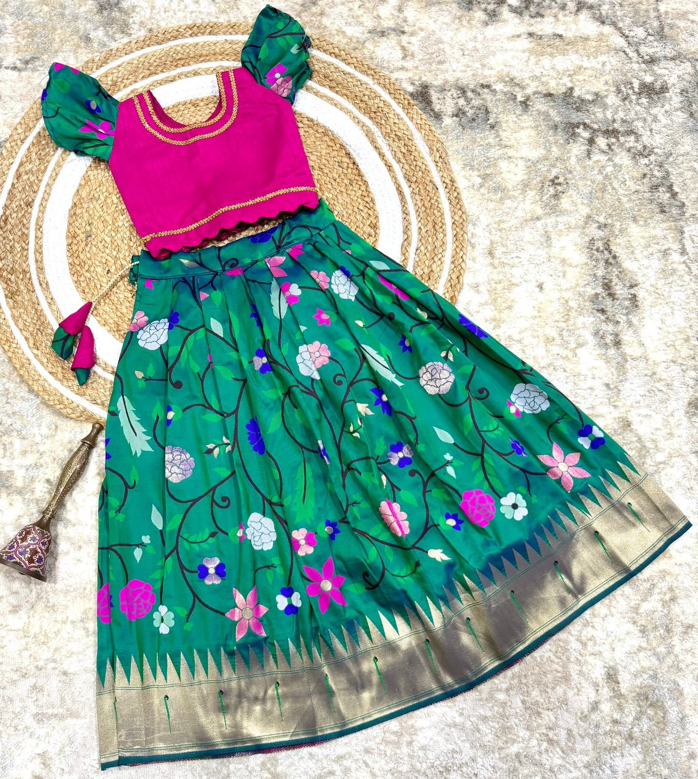 Paithani Kids Lehenga Choli