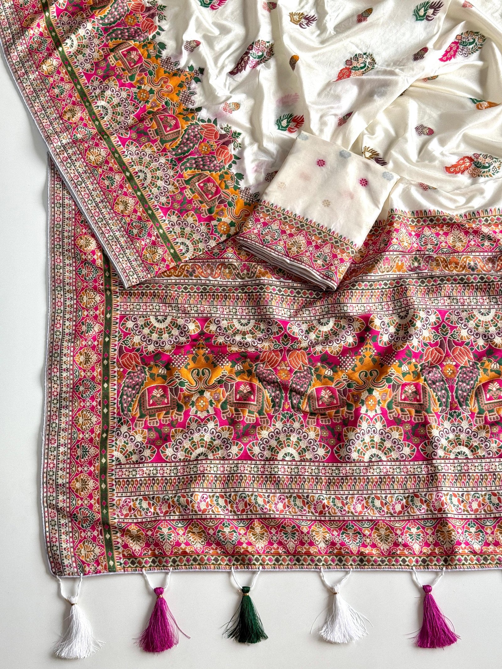 6 Rajwadi Pashmina saree image 4