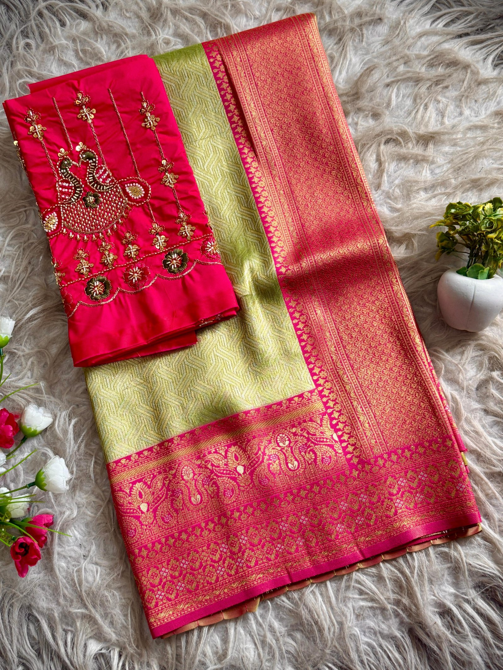 4 Banarasi Tissue Silk image 11