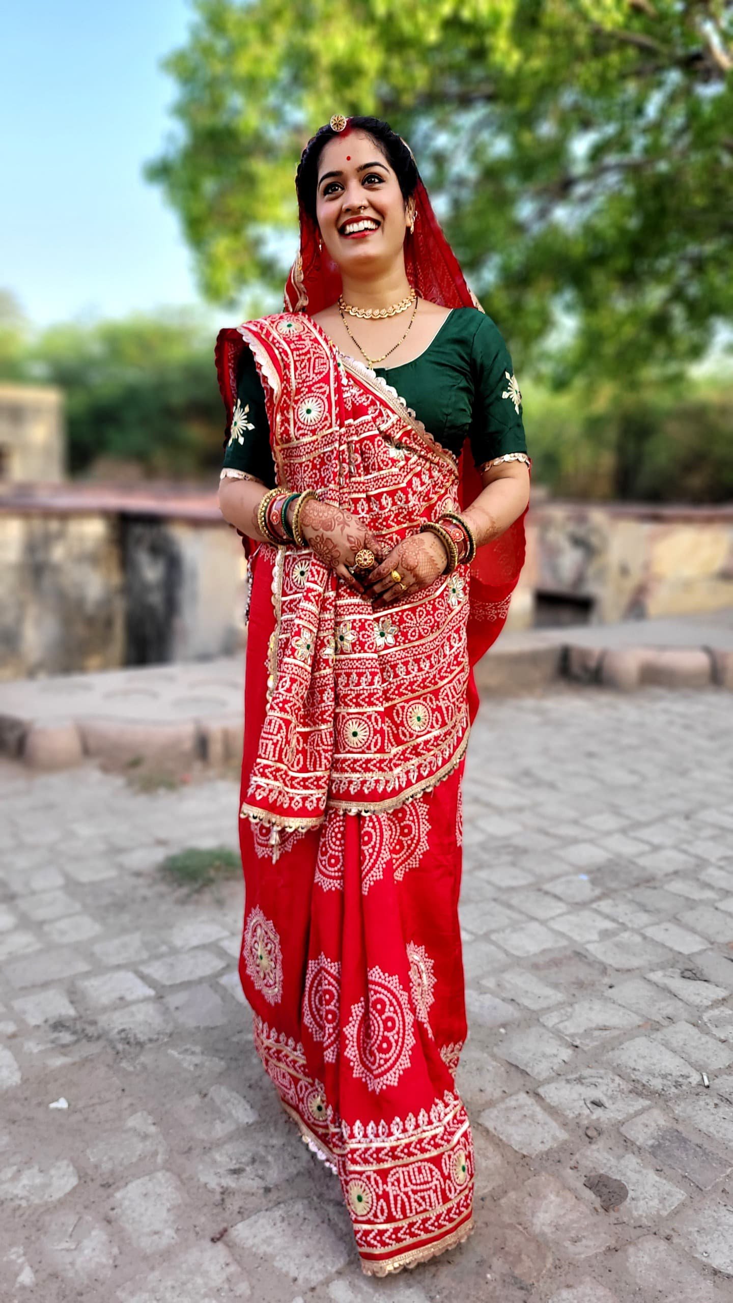 Pure Rajawadi Bhandhani Pallu Saree image 6