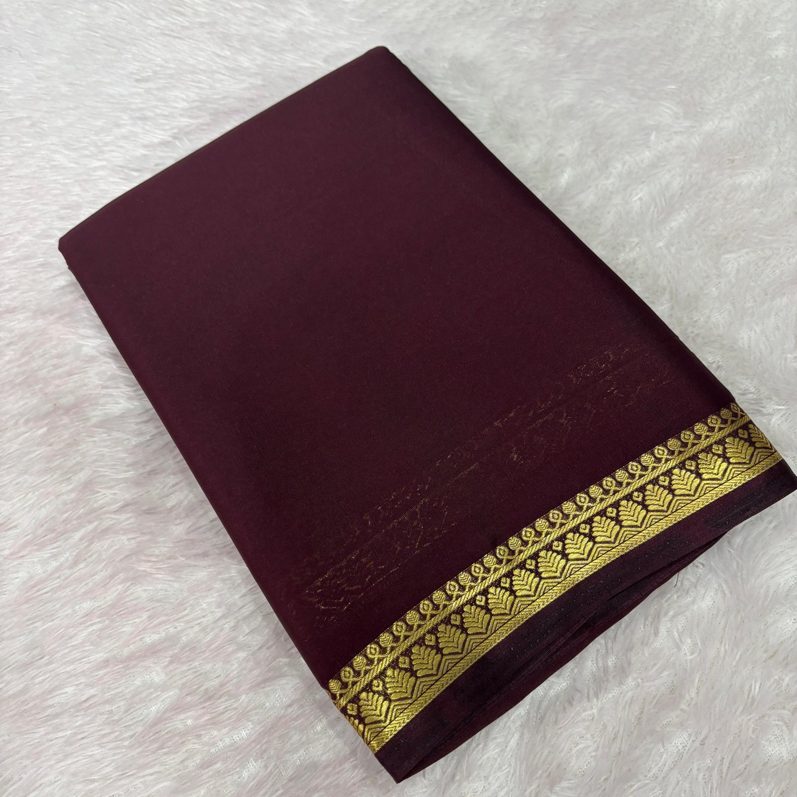 Premium Semi Mysore Silk Sarees with Piping Border image 9