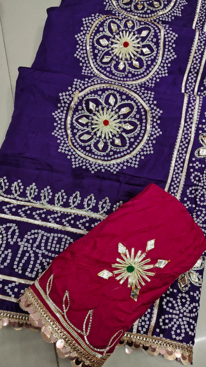 Pure Rajawadi Bhandhani Pallu Saree image 10