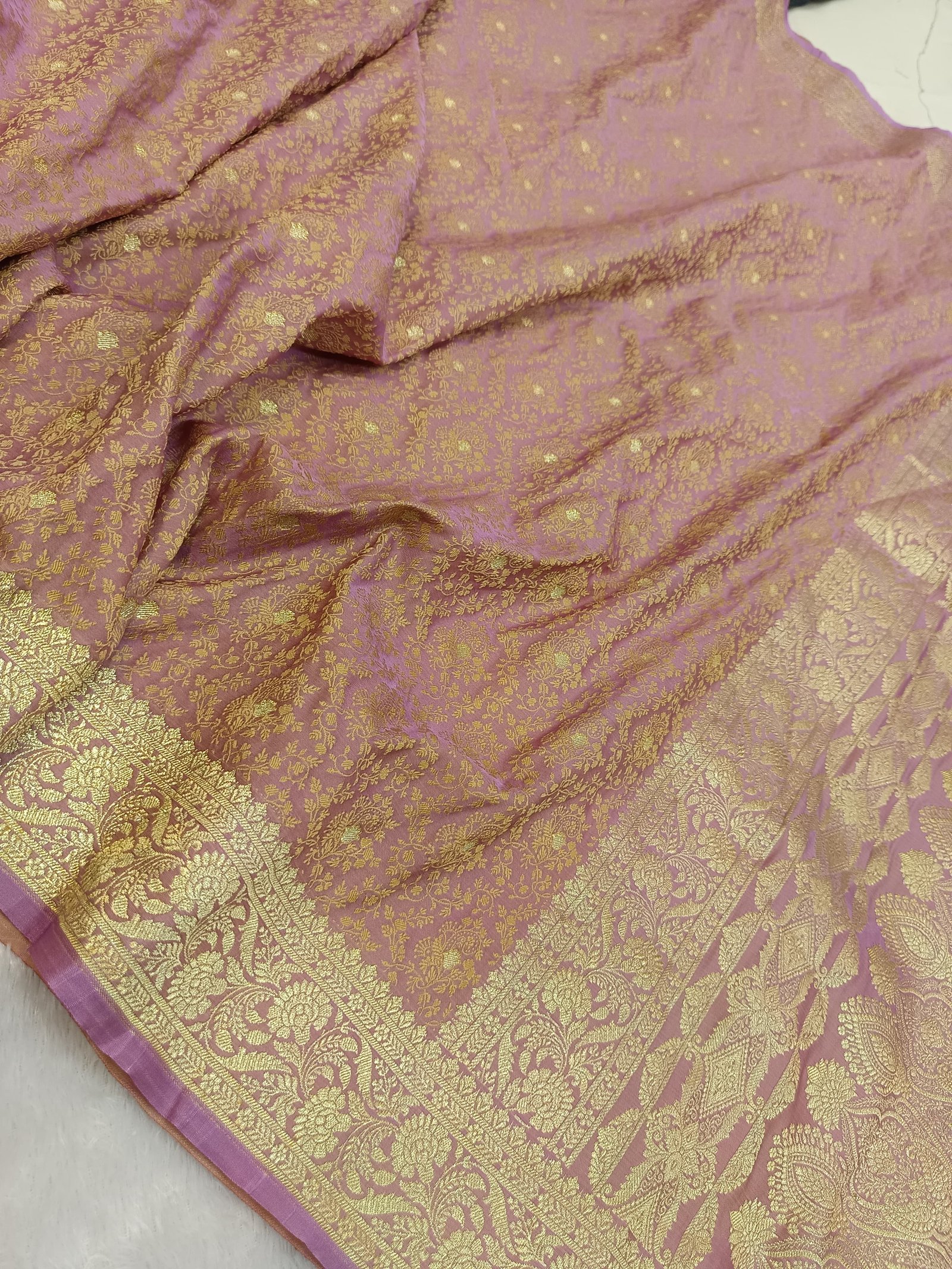 Banarasi mashru katan silk image 4