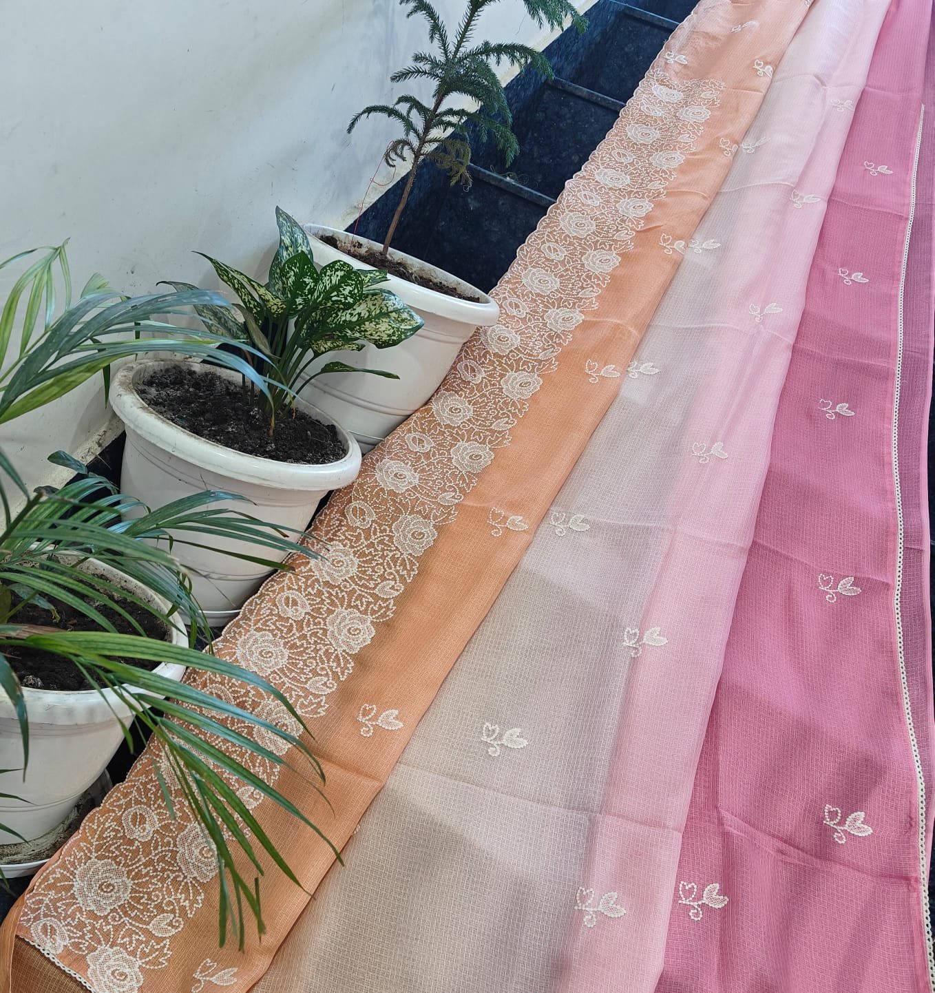 12  Kota Doria Saree Shaded image 14