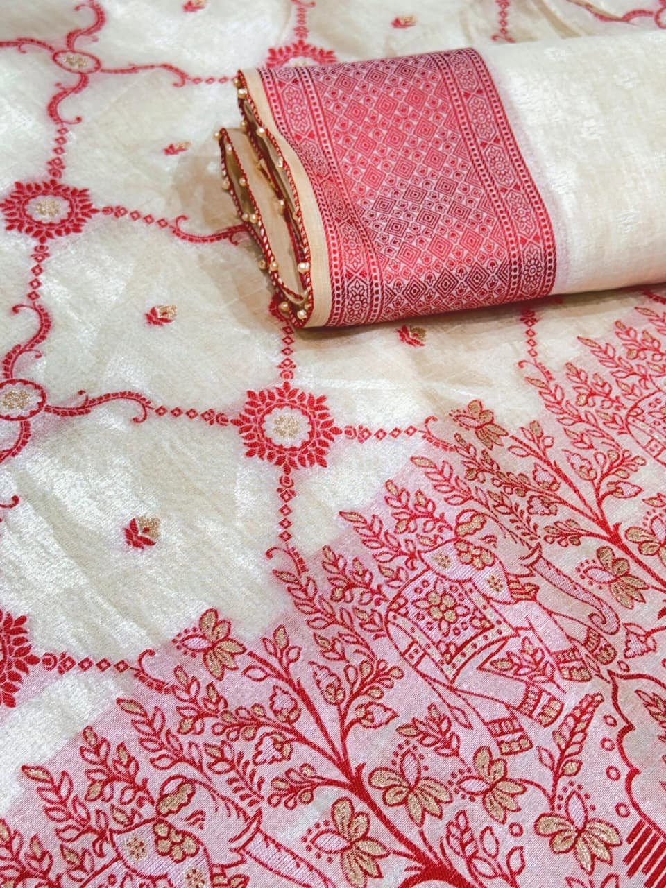 Tussar Cotton Saree image 5