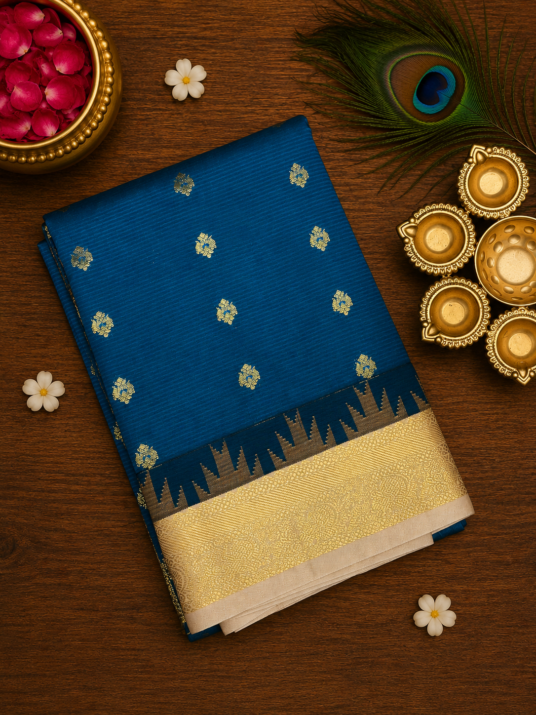 Small Border Korvai Kanchi Semi Silk Sarees image 23