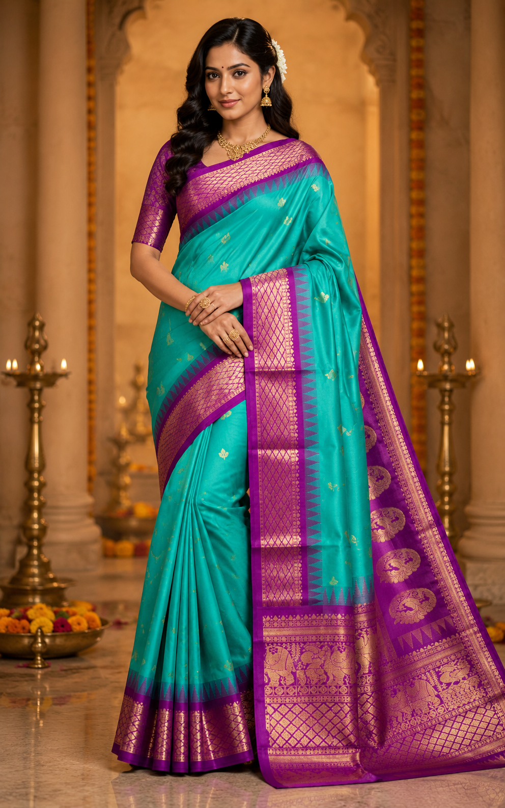 Gadwal Semi Silk Sarees image 6